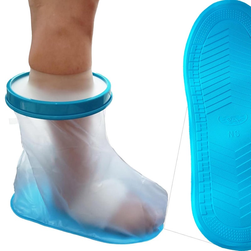 Tideshake Non-Slip Waterproof Foot Cast Cover for Showering, Reusable Adult Foot Cast Protector, Cast Covers for Shower, Watertight Cast Bag for Surgery Ankle, Burns - Image 1